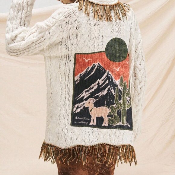 Multicolor Casual Women's Open Cardigan Sweater Coat - Picture 2 of 6